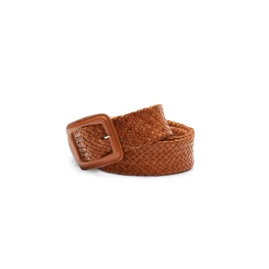 Cintura donna in pelle intrecciata