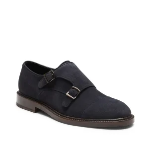 Derby doppia fibbia da uomo in suede