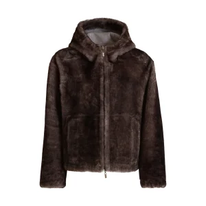 Bomber in shearling reversibile