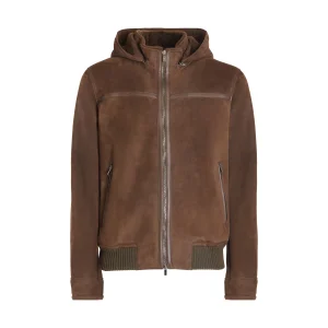 Bomber in shearling