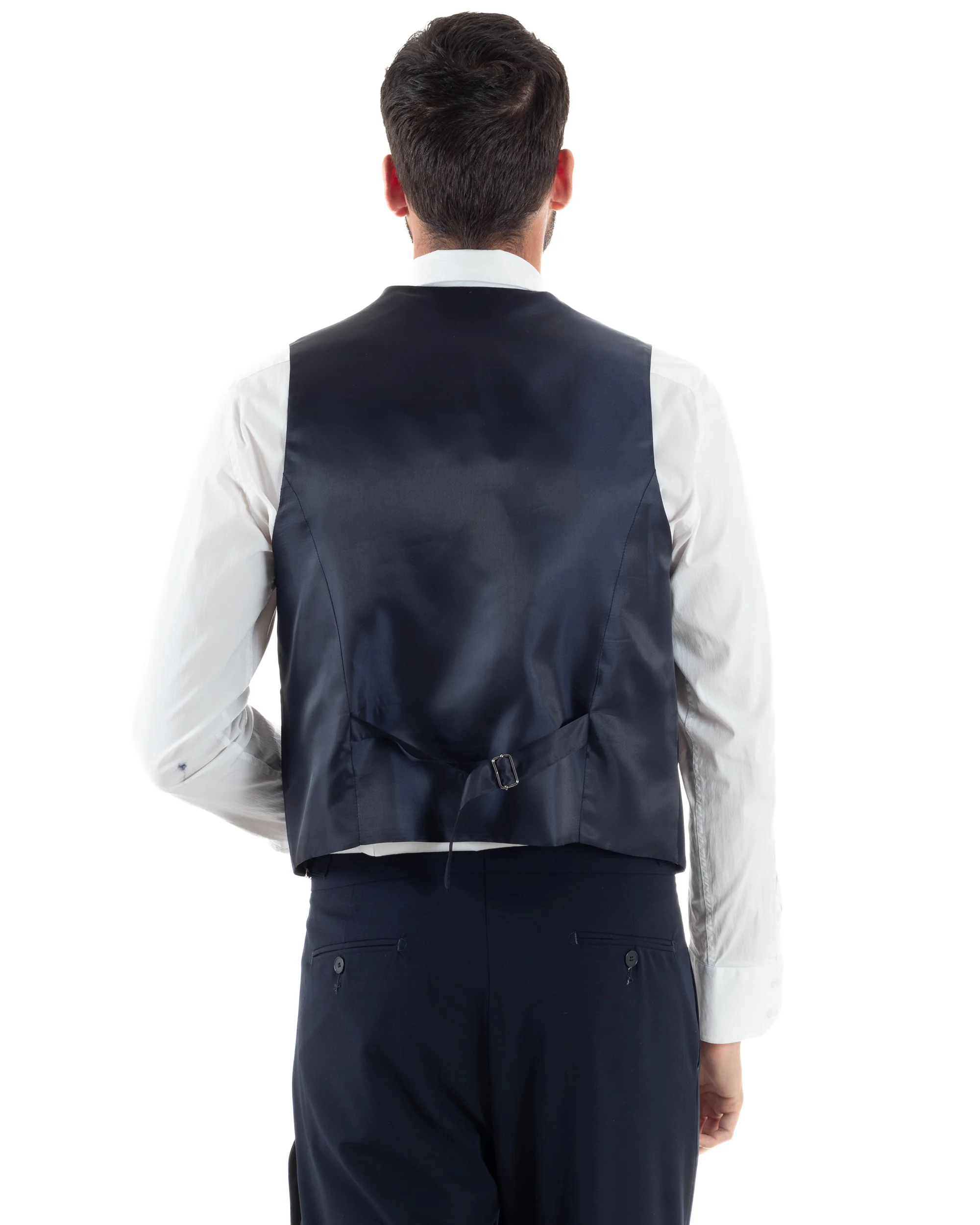 Abito Monopetto Sartoriale Tre Pezzi Gilet Doppiopetto AE1174A - immagine 8