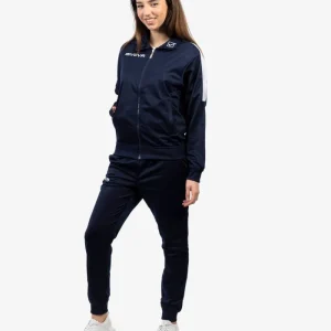 Tuta GIVOVA REVOLUTION BLU BIANCO Triacetato Set Unisex Sportivo Felpa Con Zip Pantaloni Tracksuit Da Ginnastica GIOSAL