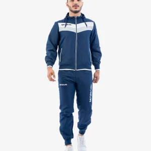 Tuta GIVOVA MATADOR BLU Triacetato Set Unisex Sportivo Felpa Con Zip Pantaloni Tracksuit Freetime Ginnastica GIOSAL