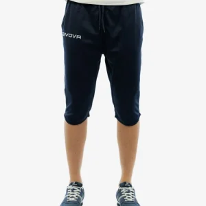 PANTA POLARFLEECE PINOCCHIETTO GIVOVA ONE BLU Unisex Bermuda Con Coulisse Pantaloncino Da Allenamento Sportivo Tinta Unita GIOSAL