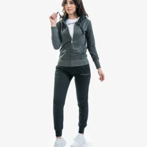 Tuta GIVOVA KING DONNA GRIGIO BLU Cotone Terry Set Unisex Sportivo Felpa Con Capuccio Pantaloni Da Ginnastica Bicolore Tracksuit GIOSAL