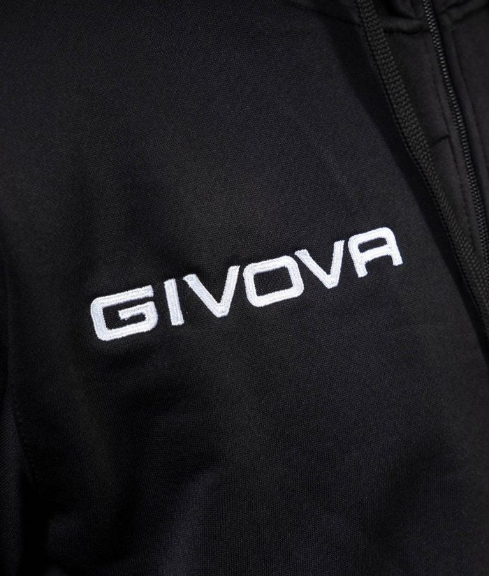 Tuta GIVOVA KING 4 SEASON NERO Set Unisex Sportivo Felpa Con Zip Con Capuccio Pantaloni Da Ginnastica Tracksuit GIOSAL - immagine 4