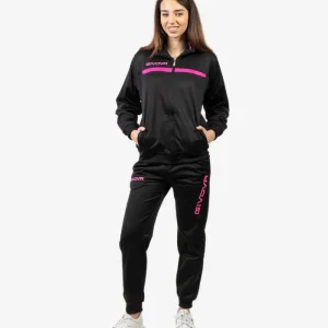 Tuta GIVOVA ONE FULL ZIP NERO FUXIA Set Unisex Sportivo Da Ginnastica Felpa Con Zip Pantaloni Tracksuit GIOSAL