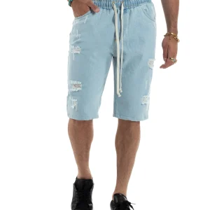 Bermuda Denim Elastico Rotture PC1989A