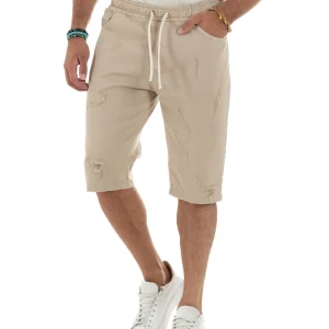 Bermuda Jeans Con Rotture Regular Fit PC2000A