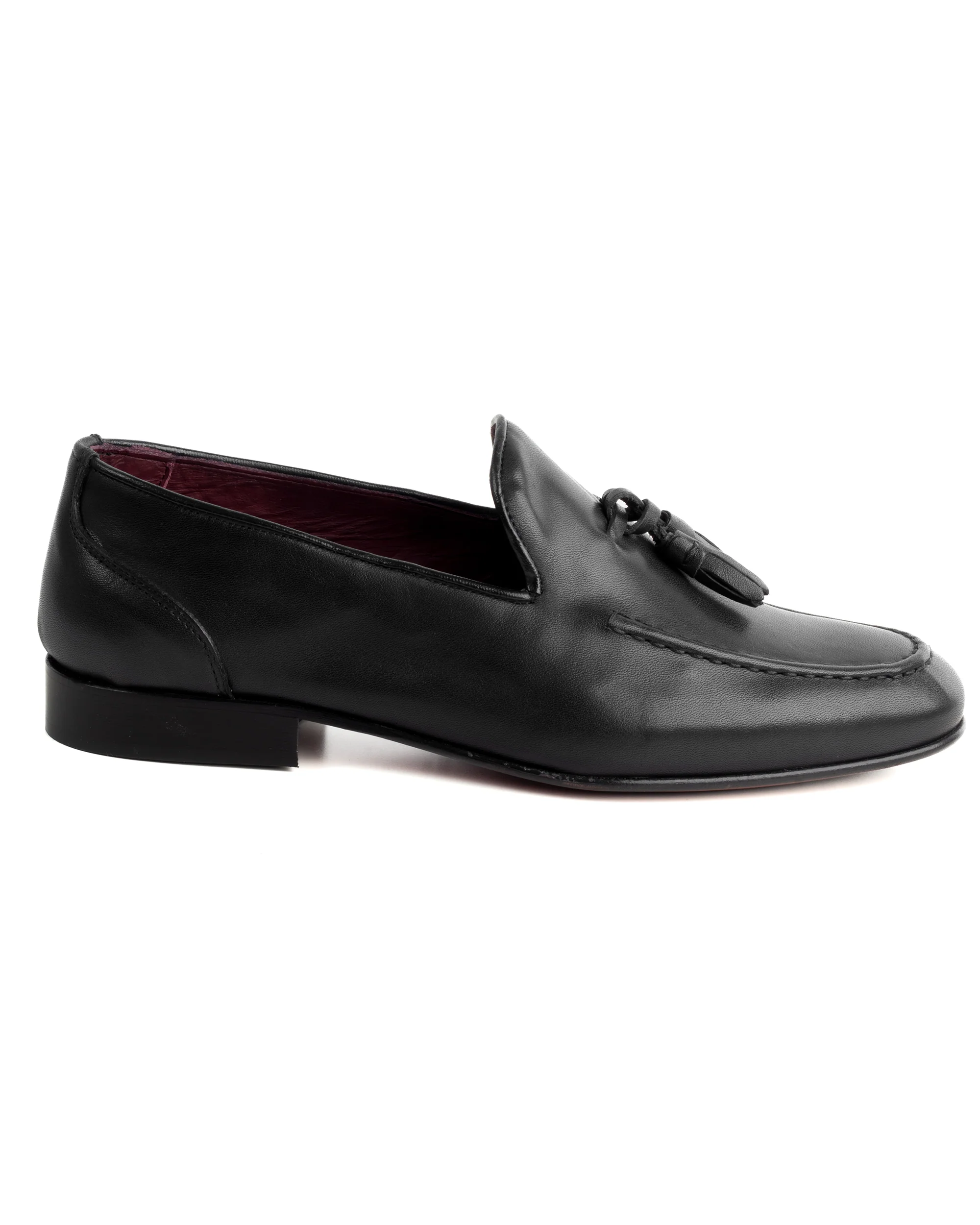 Mocassini College Uomo Con Nappine Scarpe Classiche Ecopelle Morbida Eleganti Cerimonia Suola Di Cuoio Con Ovalino Antiscivolo Casual Nero GIOSAL-S1282A - immagine 7