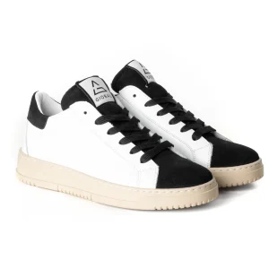 Scarpe Uomo Sneakers Bianche Casual Sportive Ecopelle Camoscio Nero GIOSAL-S1239A