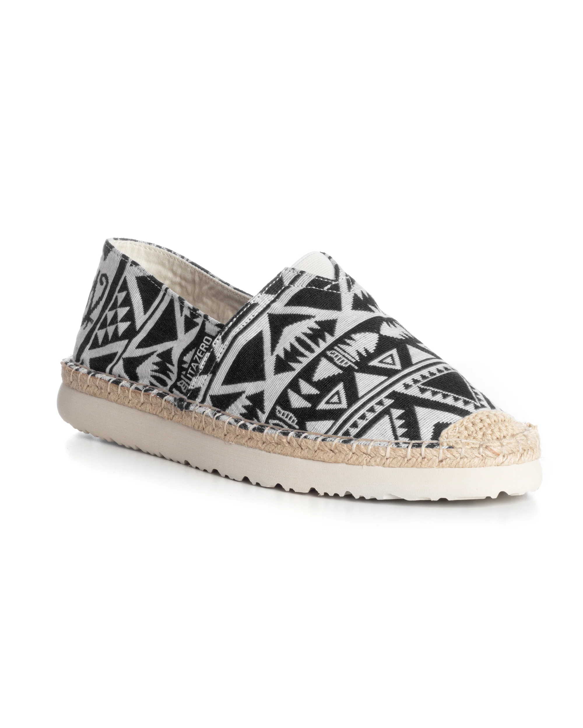 Espadrillas Scarpe Uomo Unisex Tela Estive Mare Fantasia Etnica Azteca Cotone Comode Leggere Nero GIOSAL-S1246A - immagine 7