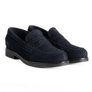 Mocassini College Uomo Scarpe Camoscio Eleganti Cerimonia Suola Di Gomma Casual Blu GIOSAL-S1290A