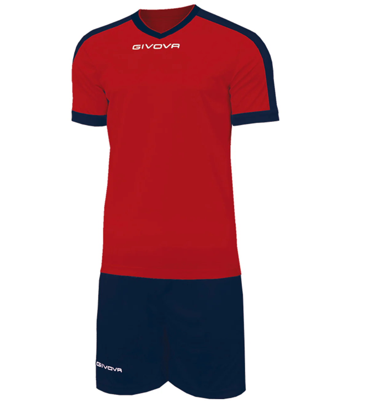 Kit REVOLUTION MANICA LUNGA Sport GIVOVA Completino Maglia Pantaloncino Uomo Donna Unisex Bicolore Rosso Blu Freetime Casual GIOSAL-KITREVOLUTIONMC - immagine 2