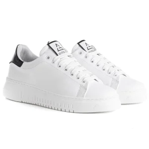 Scarpe Uomo Sneakers Bianche Ecopelle Nere Basic Casual Eleganti Sportive GIOSAL-S1186A